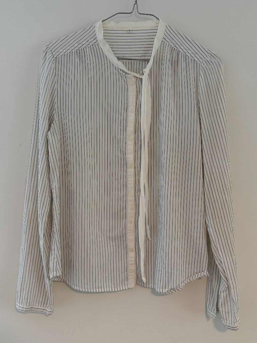 Muji Striped Cotton Blouse